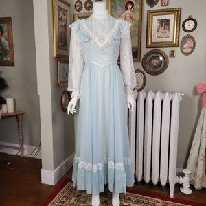 Vintage Gold Label Blue Rare Gunne Sax Dress